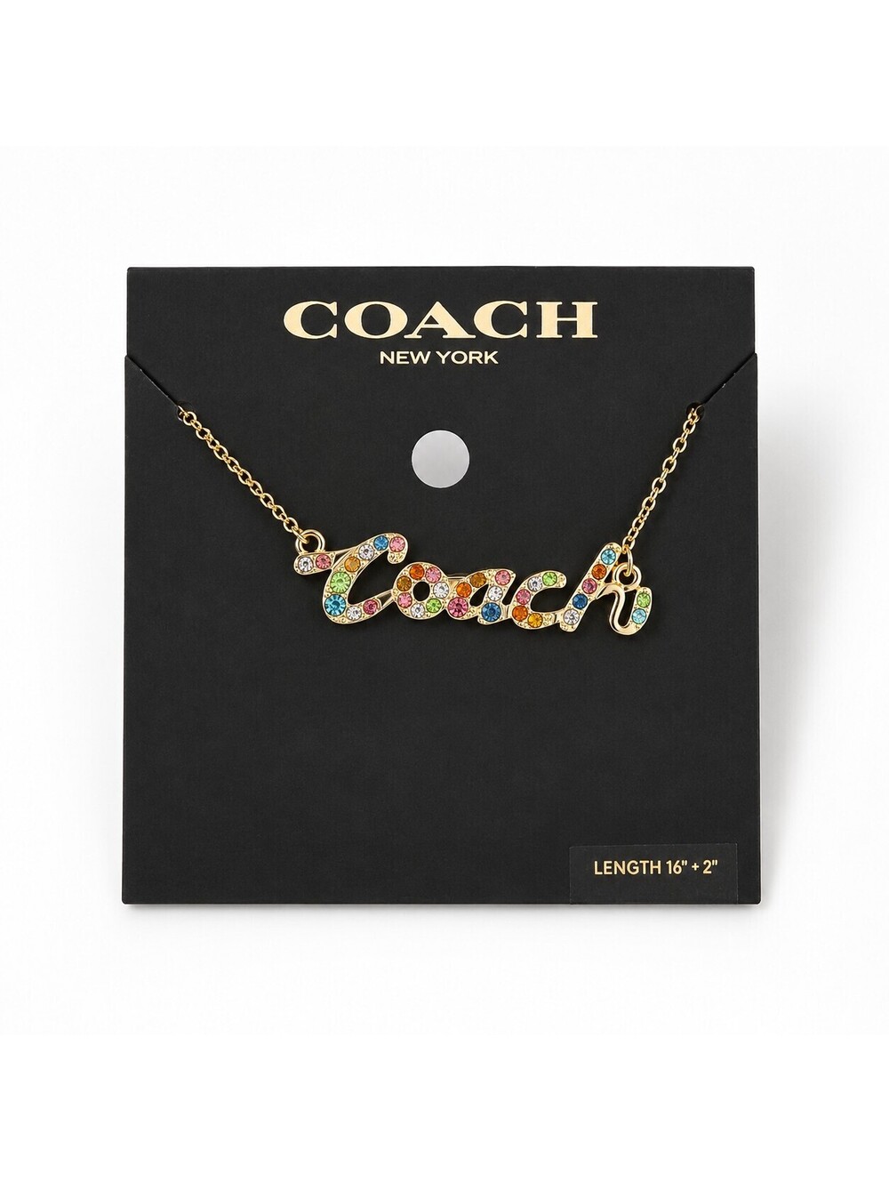 Coach Signature Script Necklace